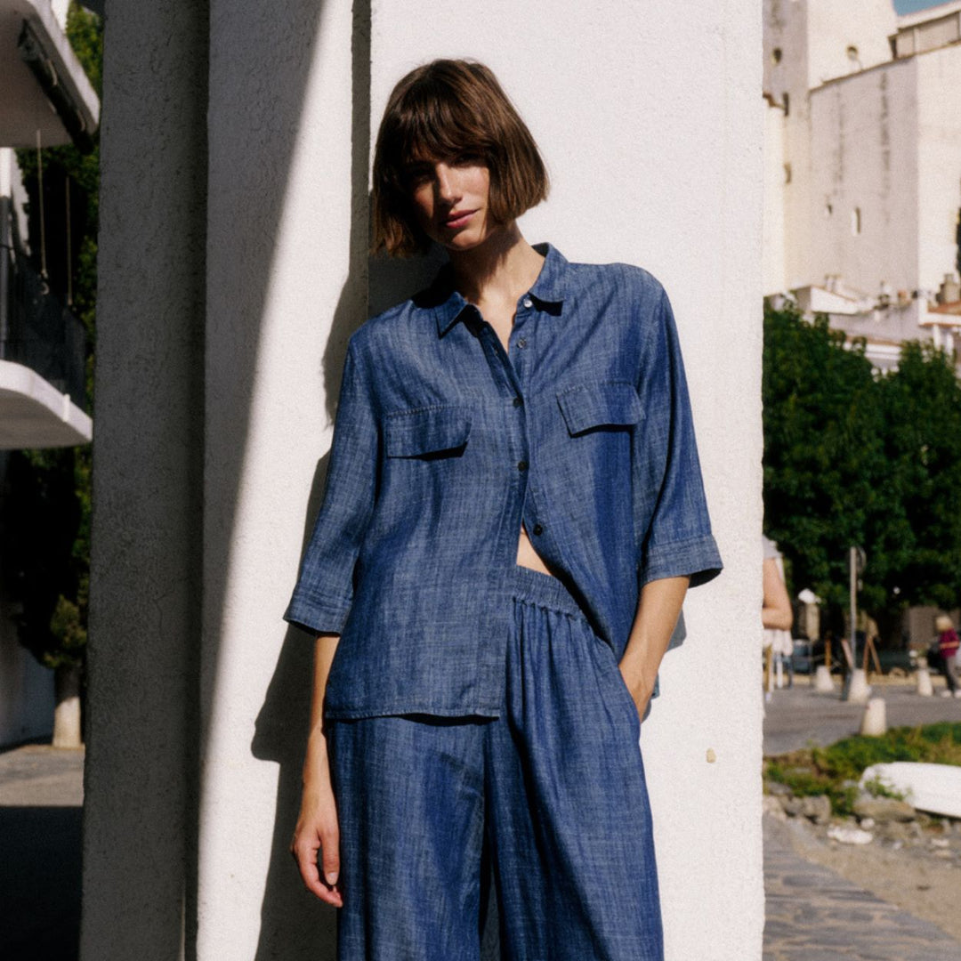 0039 ITALY Jeansbluse Bea