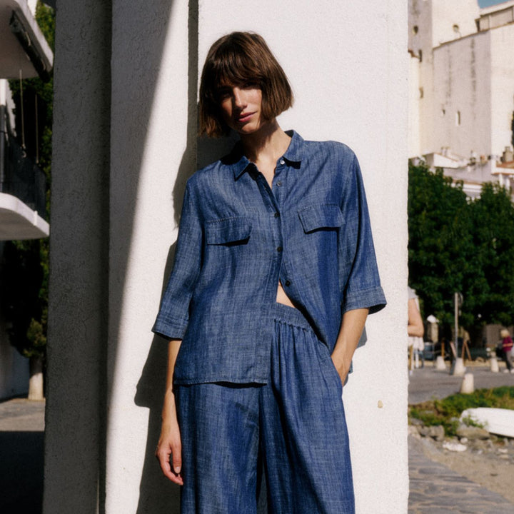 0039 ITALY Jeansbluse Bea