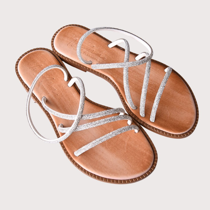 NoAna GREEK SANDALS "Aktina" silver - NoAna FASHION BEAUTY STYLING