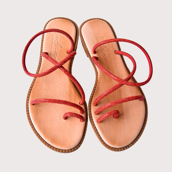 NoAna GREEK SANDALS "Elisa" red - NoAna FASHION BEAUTY STYLING