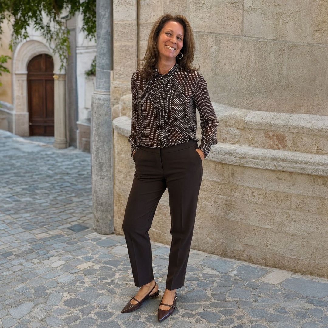 ADELE Pants Carmine - brown