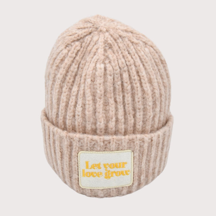 CASHIMAR Mütze "Let Your Love Grow" - Farbe light sand