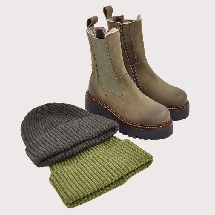 Dianetti Lammfell Chelsea Boots, Artikel-Nr. 1632 in Palma Muschio - NoAna FASHION BEAUTY STYLING