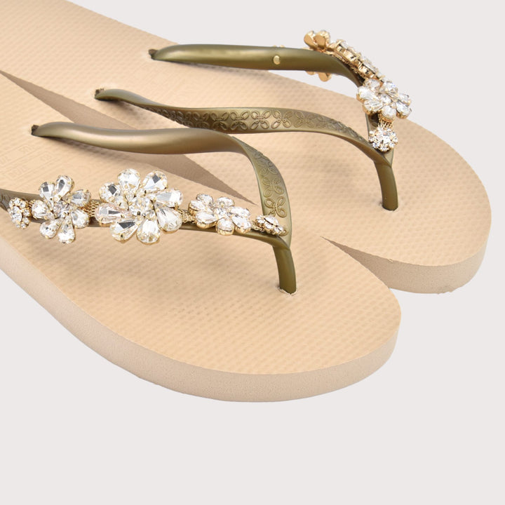 Chanclas by Simone Herrera "Celia" beige - Diamond