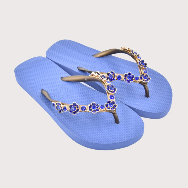 Chanclas by Simone Herrera "Marisa" royal - Full Flower