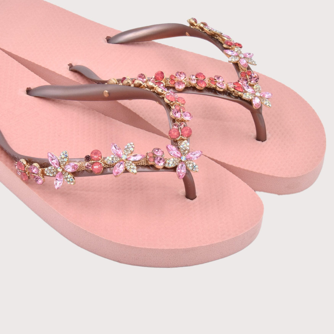 Chanclas by Simone Herrera "Valerie" rose - Full Diamond