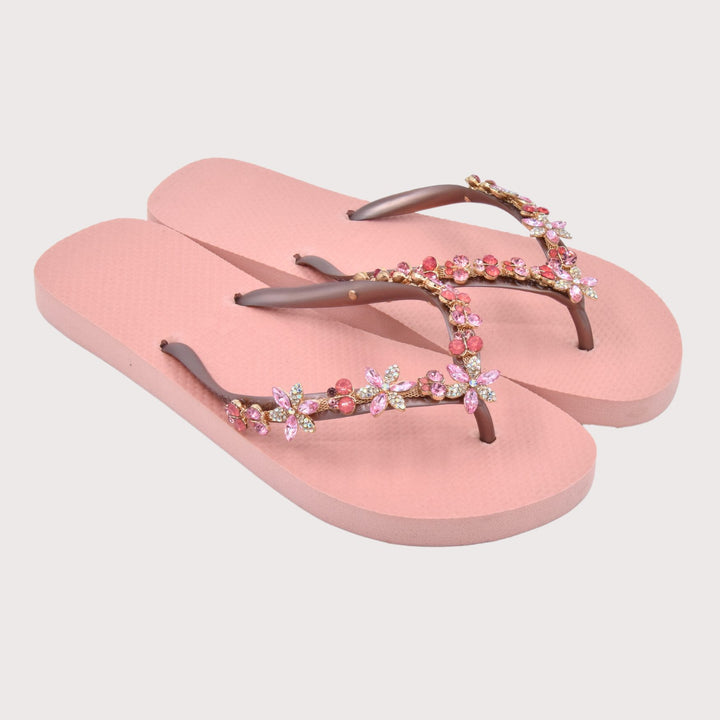Chanclas by Simone Herrera "Valerie" rose - Full Diamond