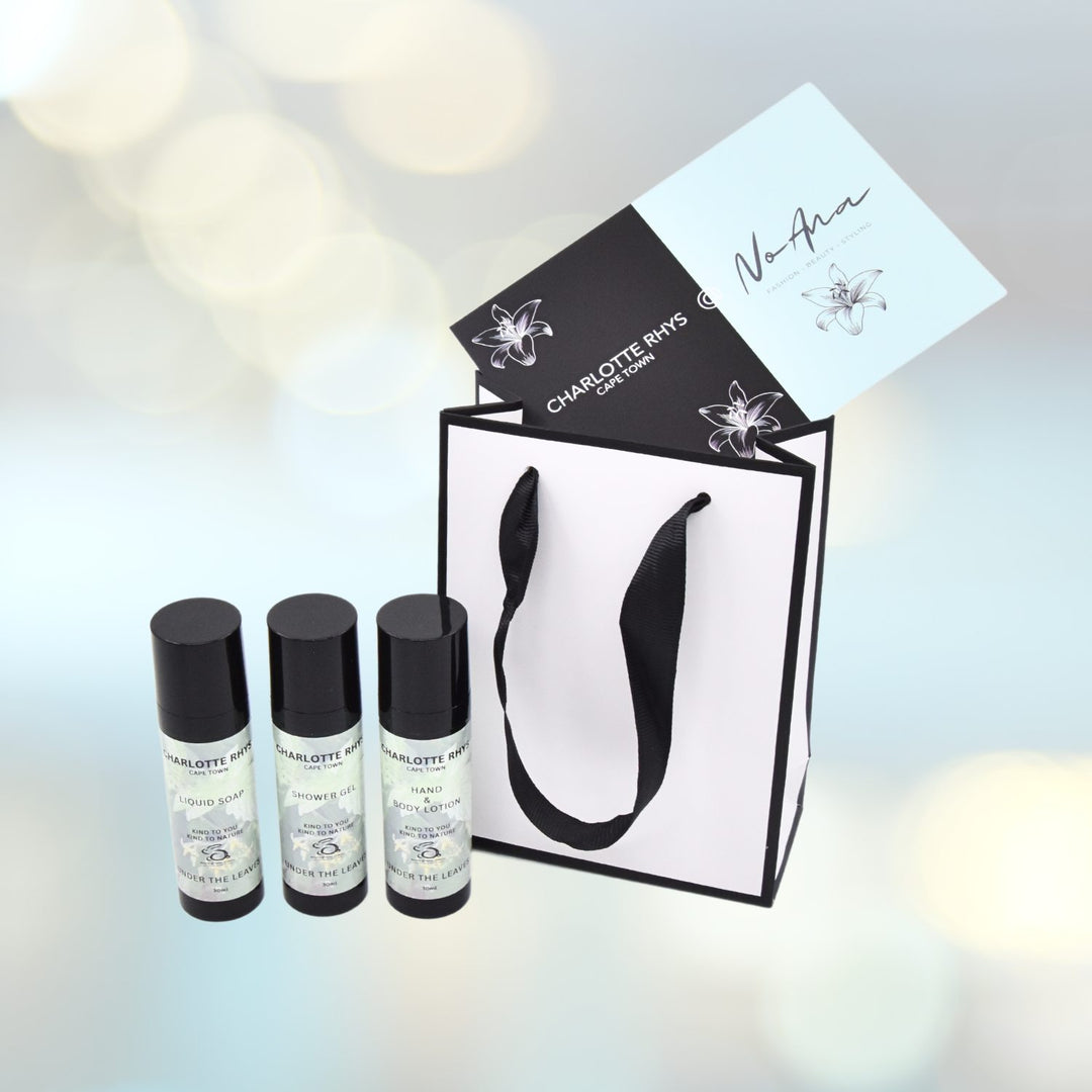 CHARLOTTE RHYS - CAPE TOWN - 3er Sets Mini 30ml - Täschchen weiss/schwarz - NoAna FASHION BEAUTY STYLING