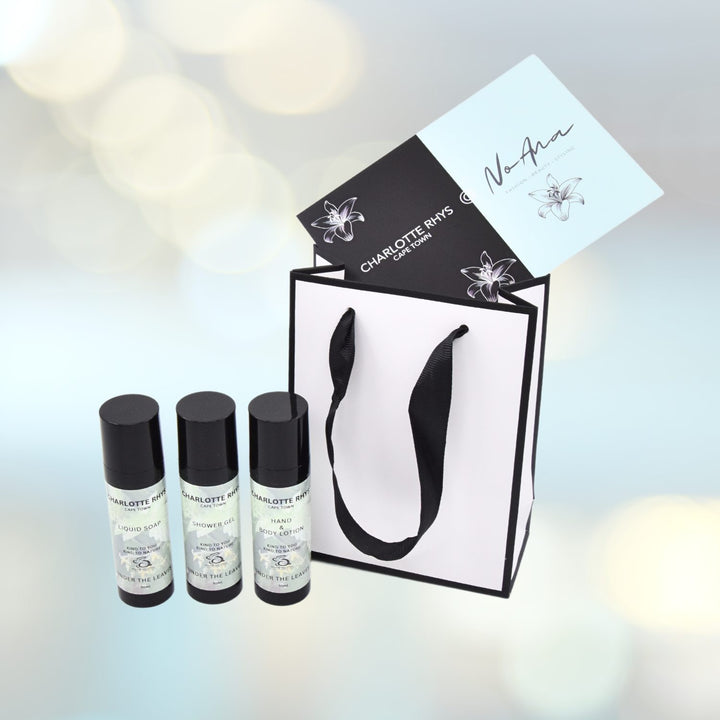 CHARLOTTE RHYS - CAPE TOWN - 3er Sets Mini 30ml - Täschchen weiss/schwarz - NoAna FASHION BEAUTY STYLING