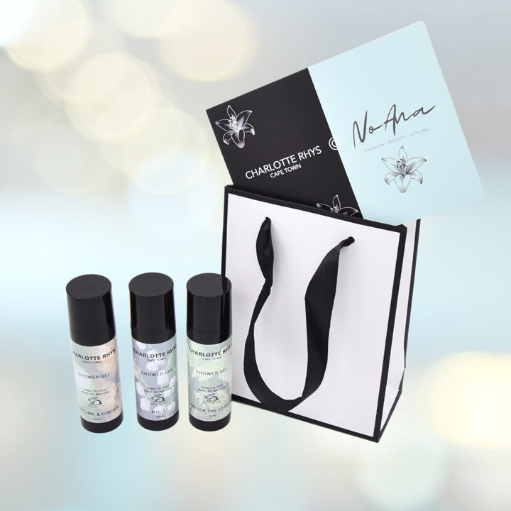 CHARLOTTE RHYS - CAPE TOWN - 3er Sets Mini 30ml - Täschchen weiss/schwarz - NoAna FASHION BEAUTY STYLING