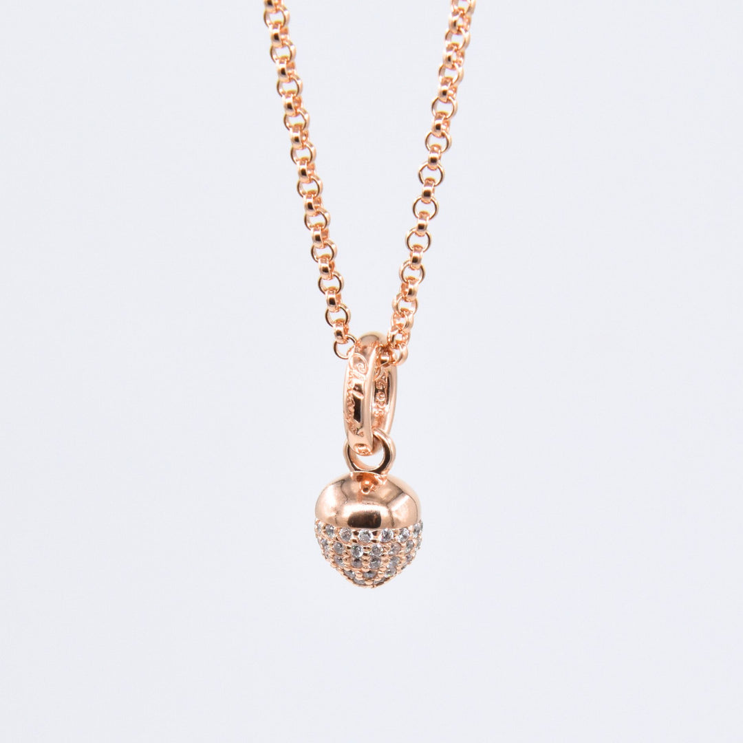 Chilango Anhänger "Eichel Topaz" - White Topaz - 925 Silber Pink Gold Plated - NoAna FASHION BEAUTY STYLING