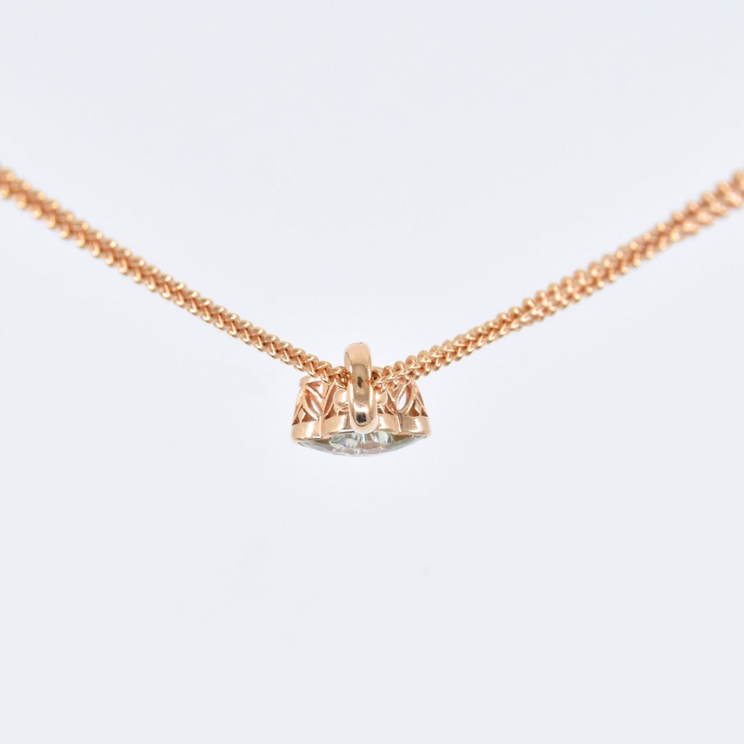 Chilango Anhänger "Flower" gross - Grüner Amethyst - 925 Silber Pink Gold Plated - NoAna FASHION BEAUTY STYLING