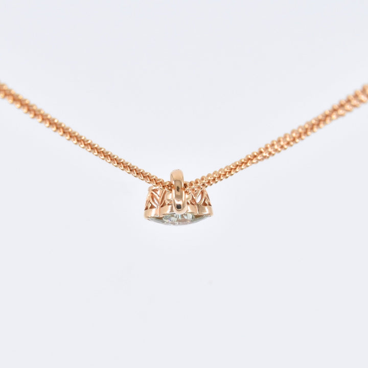 Chilango Anhänger "Flower" gross - Grüner Amethyst - 925 Silber Pink Gold Plated - NoAna FASHION BEAUTY STYLING