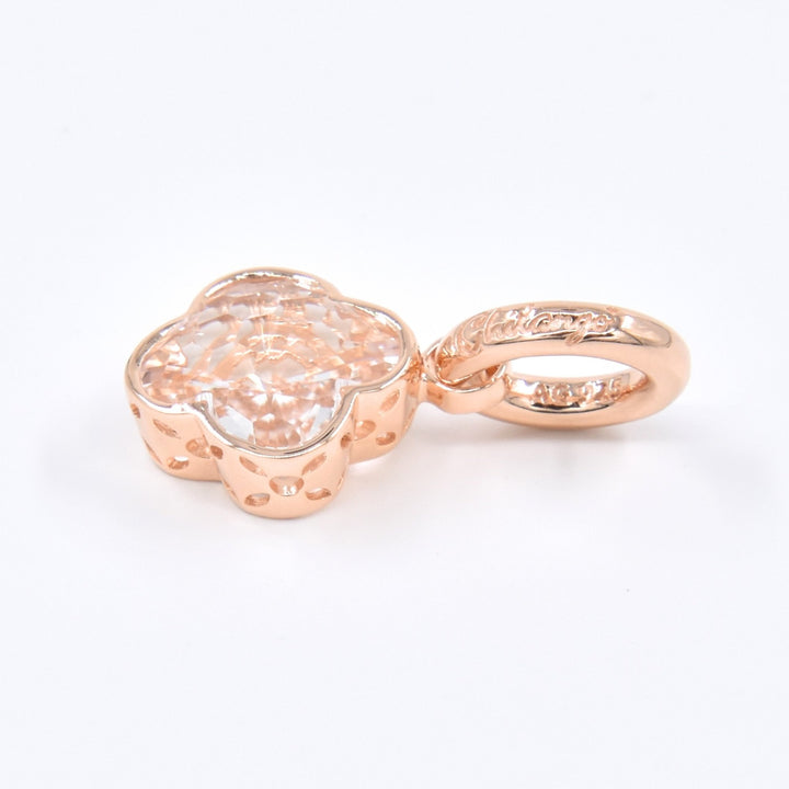 Chilango Anhänger "Lilly Flower" mittel - Bergkristall - 925 Silber Pink Gold Plated - NoAna FASHION BEAUTY STYLING