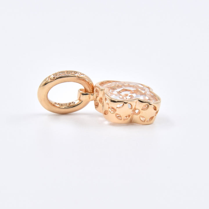 Chilango Anhänger "Lilly Flower" mittel - Bergkristall - 925 Silber Yellow Gold Plated - NoAna FASHION BEAUTY STYLING