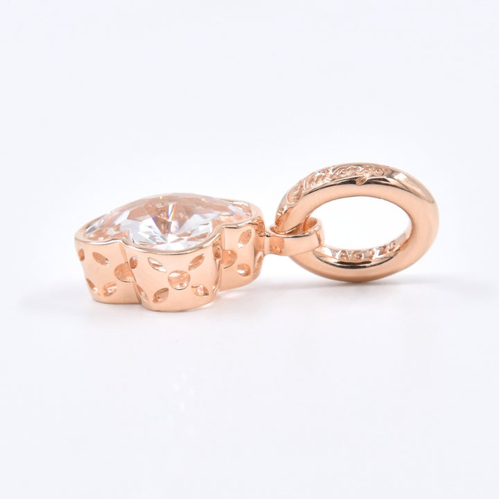Chilango Anhänger "Lilly Flower" mittel - Bergkristall - 925 Silber Pink Gold Plated - NoAna FASHION BEAUTY STYLING
