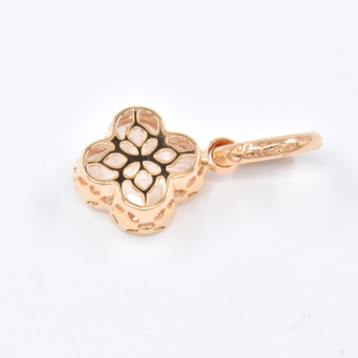 Chilango Anhänger "Lilly Flower" mittel - Bergkristall - 925 Silber Yellow Gold Plated - NoAna FASHION BEAUTY STYLING