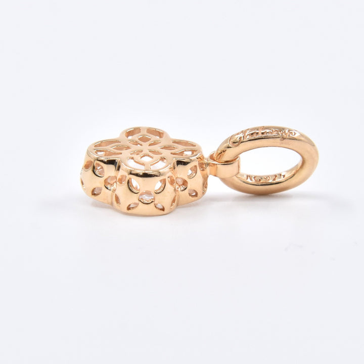 Chilango Anhänger "Lilly Flower" mittel - Bergkristall - 925 Silber Yellow Gold Plated - NoAna FASHION BEAUTY STYLING