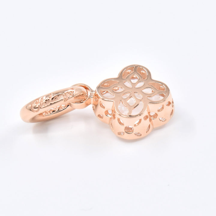 Chilango Anhänger "Lilly Flower" mittel - Bergkristall - 925 Silber Pink Gold Plated - NoAna FASHION BEAUTY STYLING