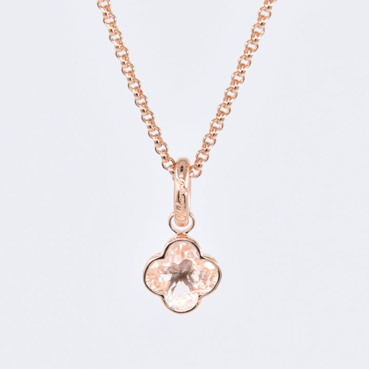 Chilango Anhänger "Lilly Flower" mittel - Bergkristall - 925 Silber Pink Gold Plated - NoAna FASHION BEAUTY STYLING