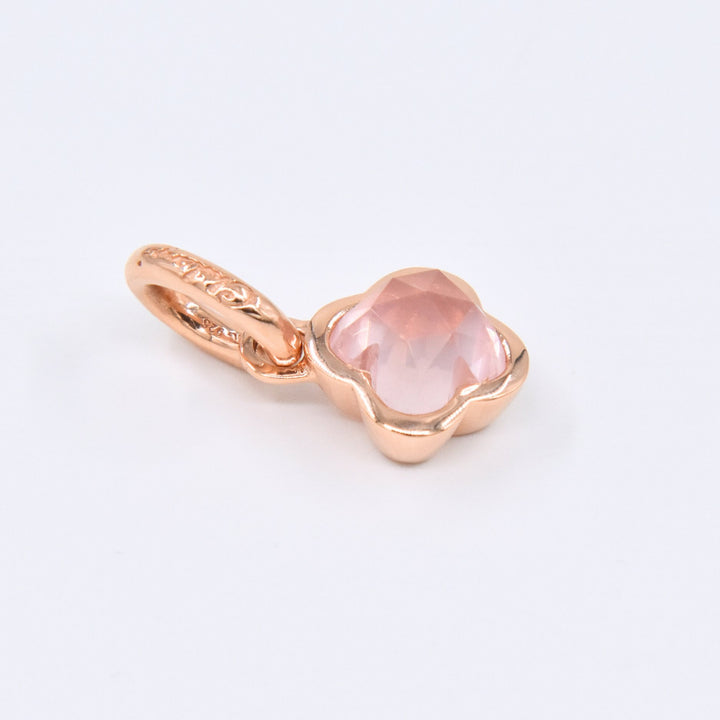 Chilango Anhänger "Lilly Flower - Out of Nature" klein - Rosenquarz - 925 Silber Pink Gold Plated - NoAna FASHION BEAUTY STYLING
