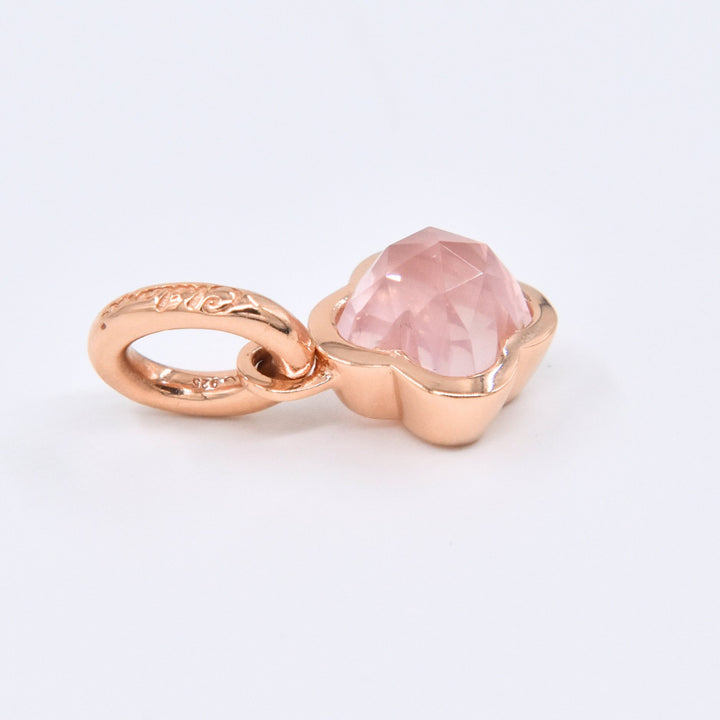 Chilango Anhänger "Lilly Flower - Out of Nature" klein - Rosenquarz - 925 Silber Pink Gold Plated - NoAna FASHION BEAUTY STYLING