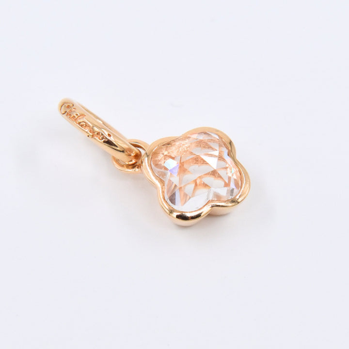Chilango Anhänger "Lilly Flower - Out of Nature" klein - White Quartz - 925 Silber Yellow Gold Plated - NoAna FASHION BEAUTY STYLING