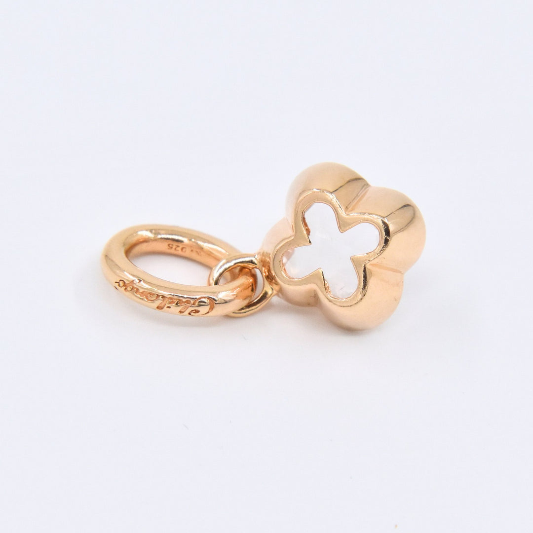 Chilango Anhänger "Lilly Flower - Out of Nature" klein - White Quartz - 925 Silber Yellow Gold Plated - NoAna FASHION BEAUTY STYLING