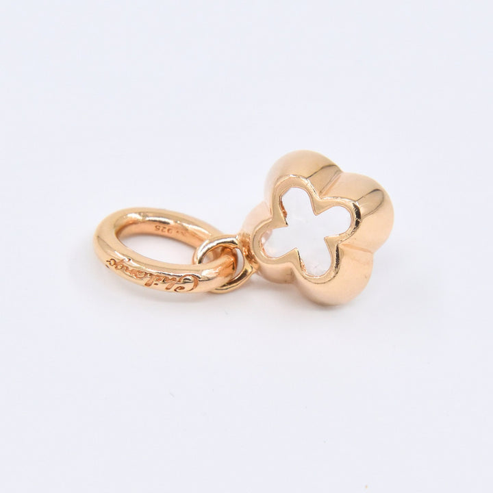 Chilango Anhänger "Lilly Flower - Out of Nature" klein - White Quartz - 925 Silber Yellow Gold Plated - NoAna FASHION BEAUTY STYLING
