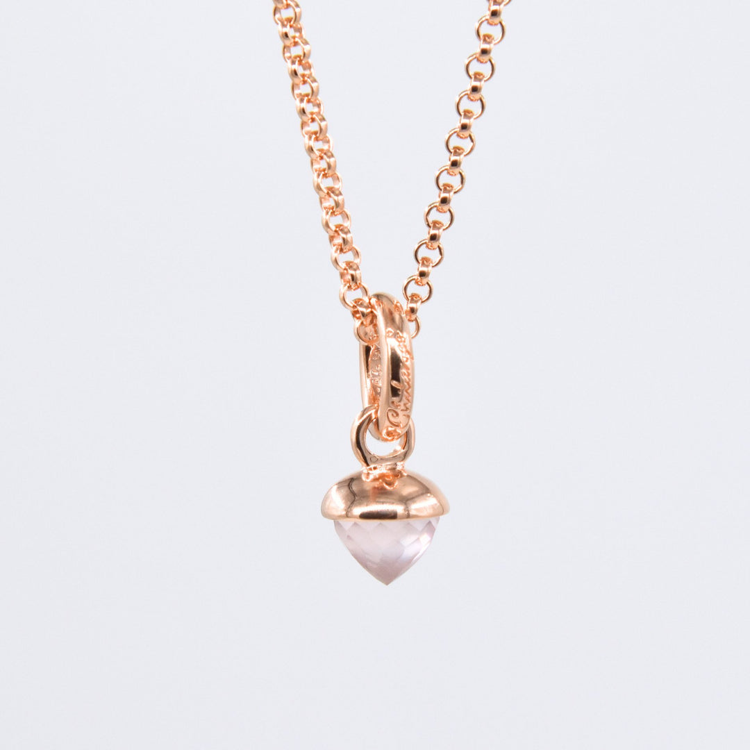 Chilango Anhänger "Oak Grand Palais" - Rosenquarz - 925 Silber Pink Gold Plated - NoAna FASHION BEAUTY STYLING
