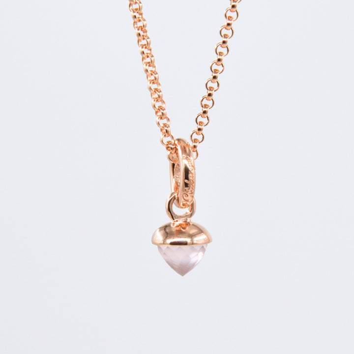 Chilango Anhänger "Oak Grand Palais" - Rosenquarz - 925 Silber Pink Gold Plated - NoAna FASHION BEAUTY STYLING