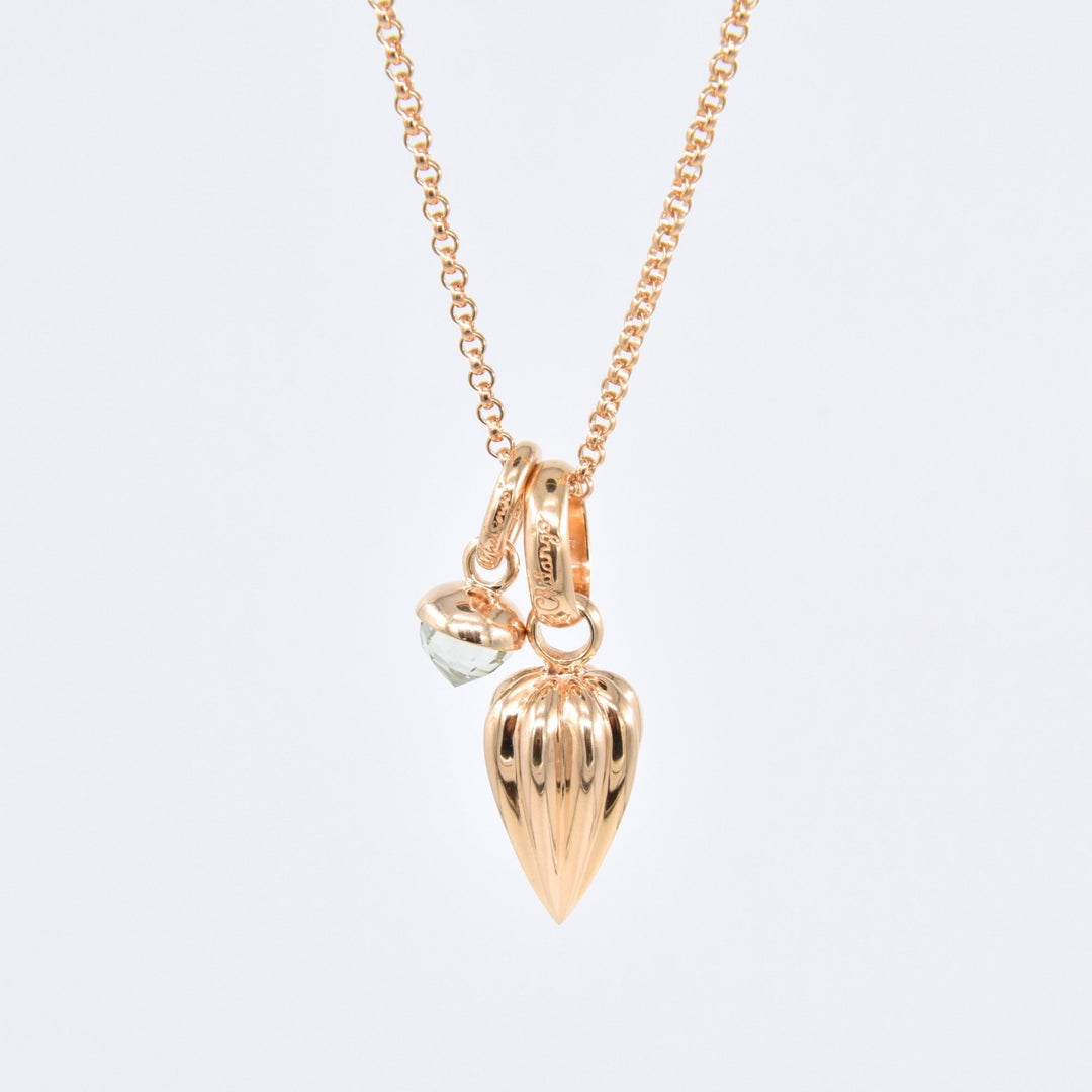 Chilango Anhänger "Oak Grand Palais" - Grüner Amethyst - 925 Silber Yellow Gold Plated - NoAna FASHION BEAUTY STYLING