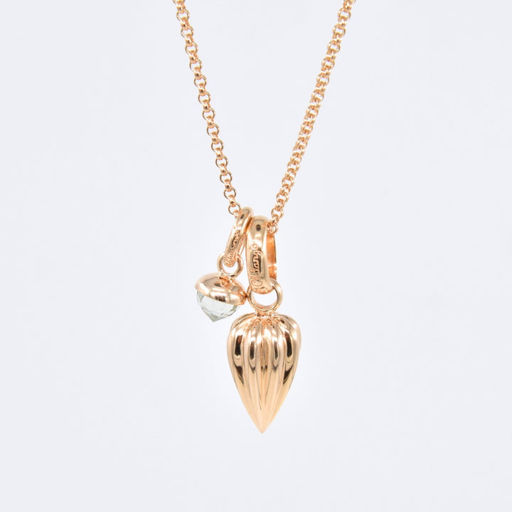 Chilango Anhänger "Oak Grand Palais" - Grüner Amethyst - 925 Silber Yellow Gold Plated - NoAna FASHION BEAUTY STYLING