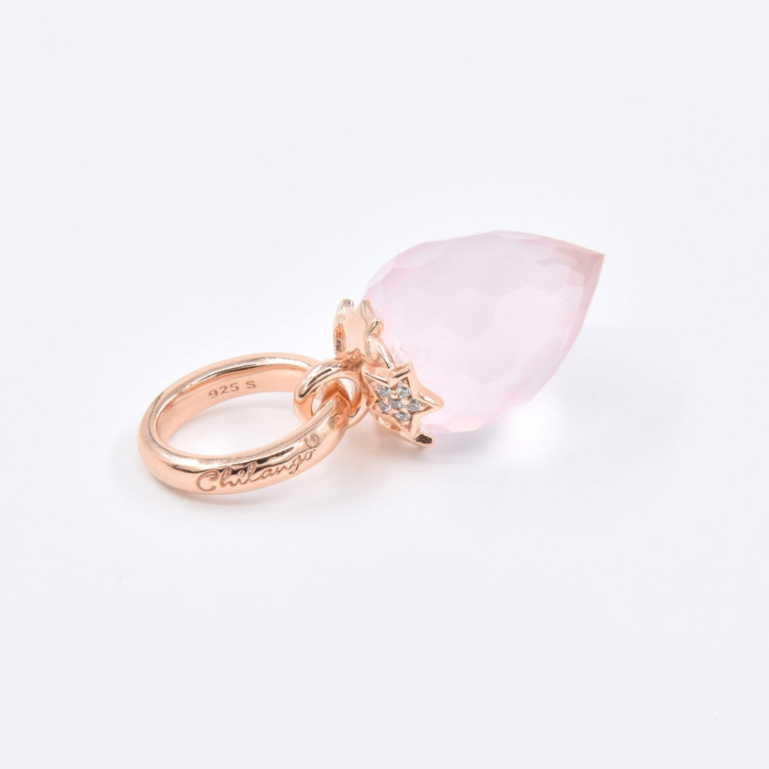 Chilango Anhänger "Stardust" - Rosenquarz - 925 Silber Pink Gold Plated - NoAna FASHION BEAUTY STYLING