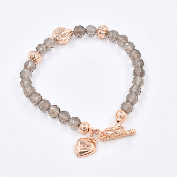 Chilango Armband Rauchquarz - 925 Silber Pink Gold Plated - NoAna FASHION BEAUTY STYLING