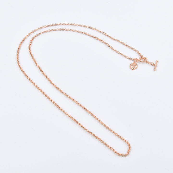Chilango "Rollo" Kette 3mm, lang (ohne Anhänger) - 925 Silber Pink Gold Plated - NoAna FASHION BEAUTY STYLING