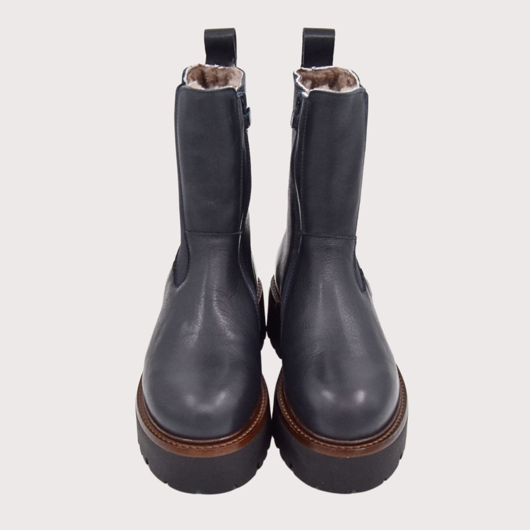 Dianetti Lammfell Chelsea Boots, Artikel-Nr. 1632 in Tudor blu - NoAna FASHION BEAUTY STYLING