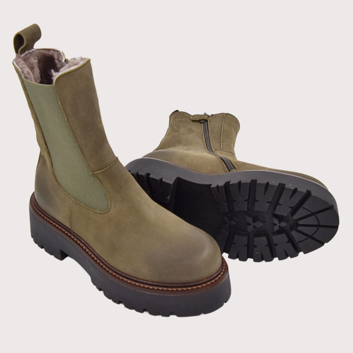 Dianetti Lammfell Chelsea Boots, Artikel-Nr. 1632 in Palma Muschio - NoAna FASHION BEAUTY STYLING