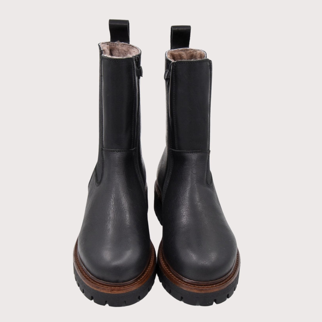 Dianetti Lammfell Chelsea Boots, Artikel-Nr. 1632 in Tudor nero