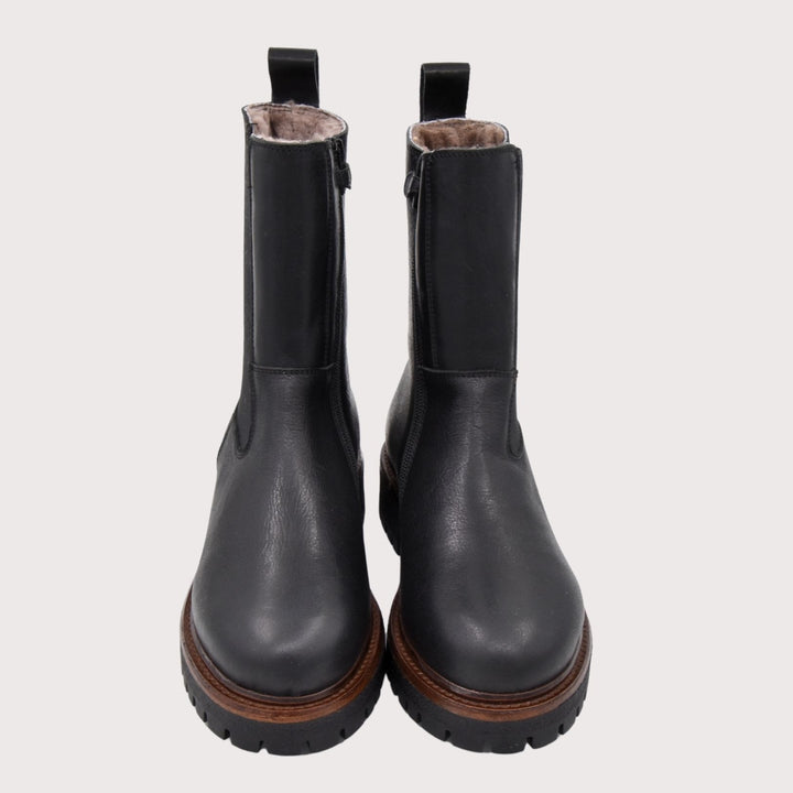 Dianetti Lammfell Chelsea Boots, Artikel-Nr. 1632 in Tudor nero