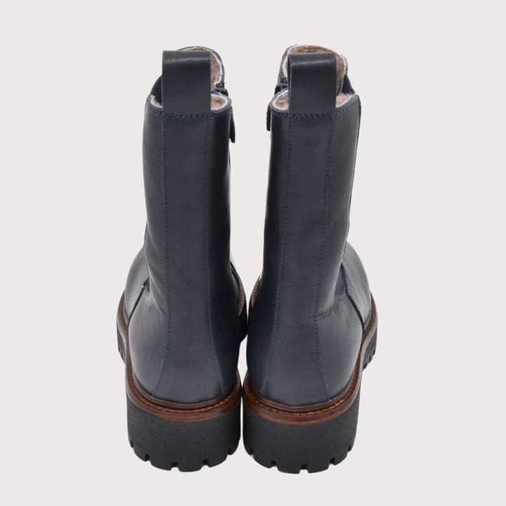 Dianetti Lammfell Chelsea Boots, Artikel-Nr. 1632 in Tudor blu