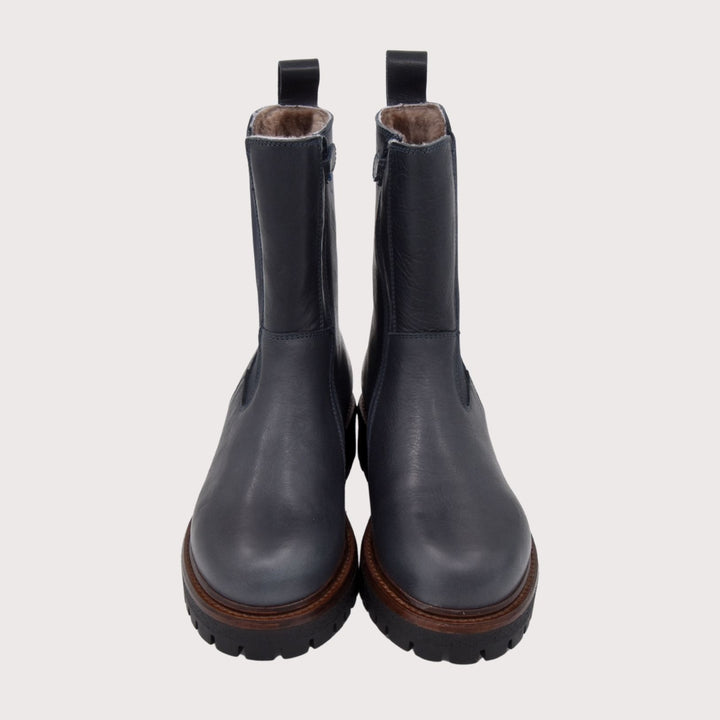 Dianetti Lammfell Chelsea Boots, Artikel-Nr. 1632 in Tudor blu