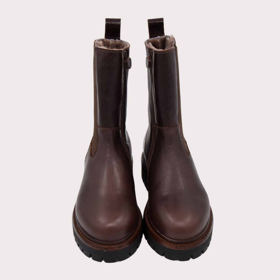 Dianetti Lammfell Chelsea Boots, Artikel-Nr. 1632 in Tudor deep brown