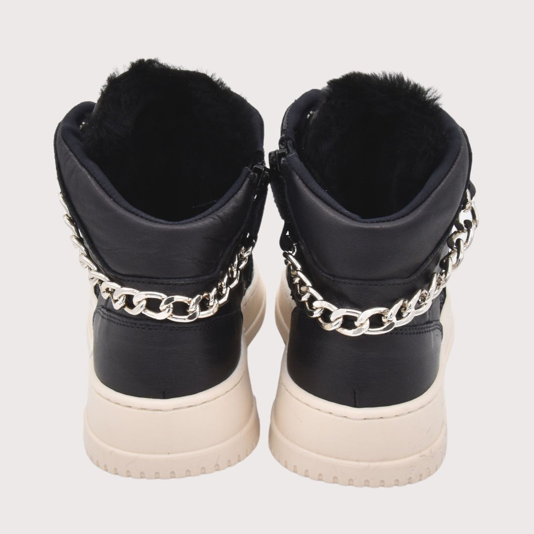 Dianetti Lammfell Sneakers - Artikel-Nr. 1528C in Nero