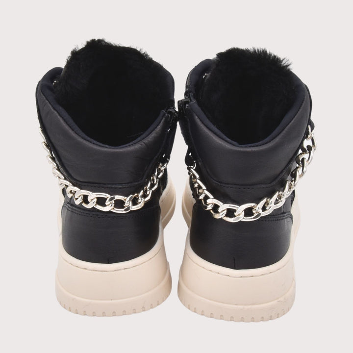 Dianetti Lammfell Sneakers - Artikel-Nr. 1528C in Nero