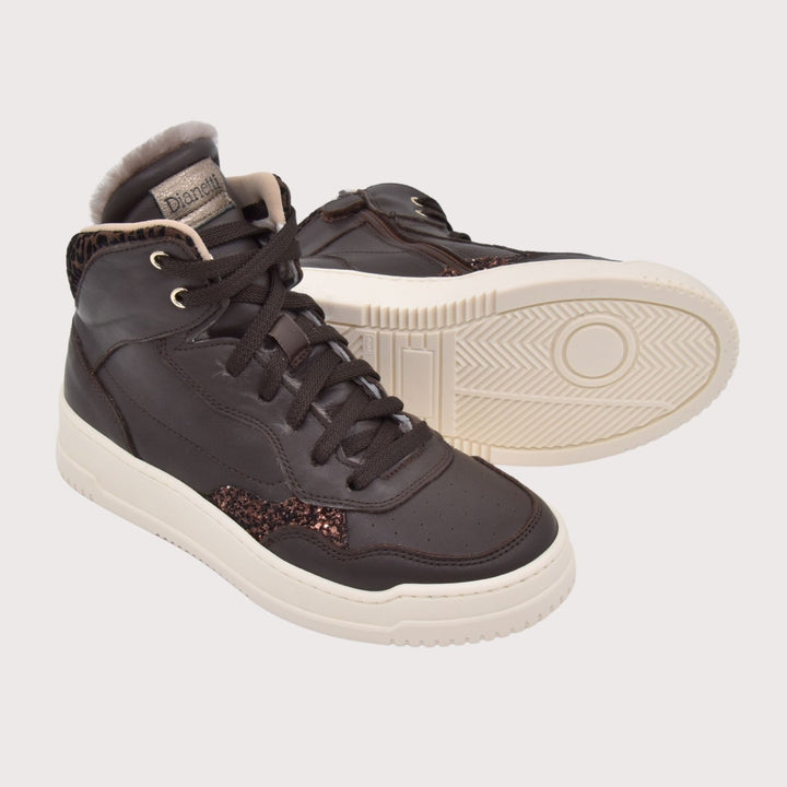 Dianetti Lammfell Sneakers - Artikel-Nr. 1528 in Brown