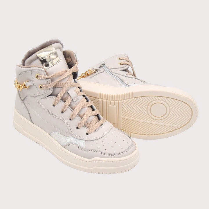 Dianetti Lammfell Sneakers - Artikel-Nr. 1528C in Latte (offwhite)