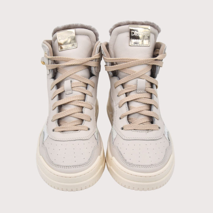 Dianetti Lammfell Sneakers - Artikel-Nr. 1528C in Latte (offwhite)