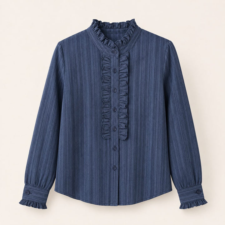 EMOTIONS Bluse Frill - navy