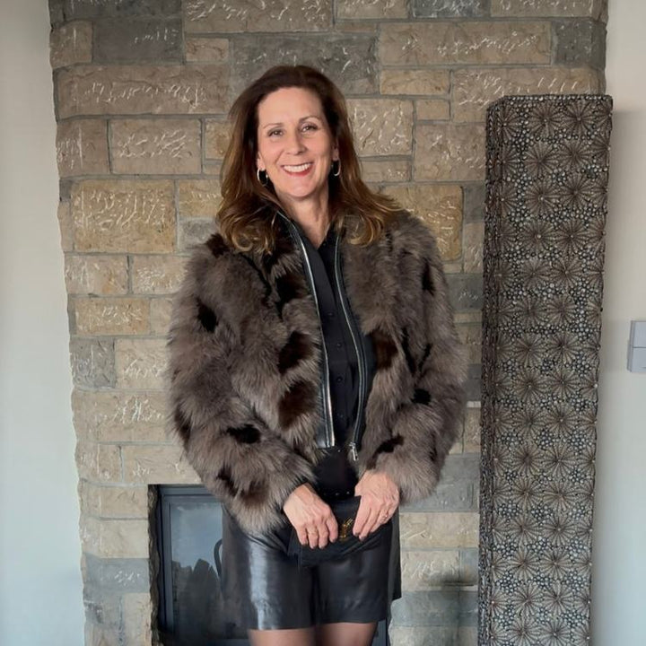 APPARIS - LILLET Patchwork Bomber cedar multi